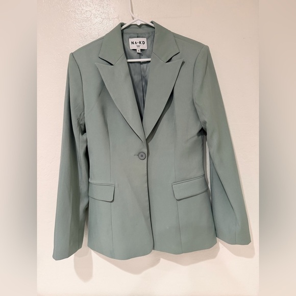 NA-KD Sage Green Oversized Blazer size 38 - Picture 5 of 12